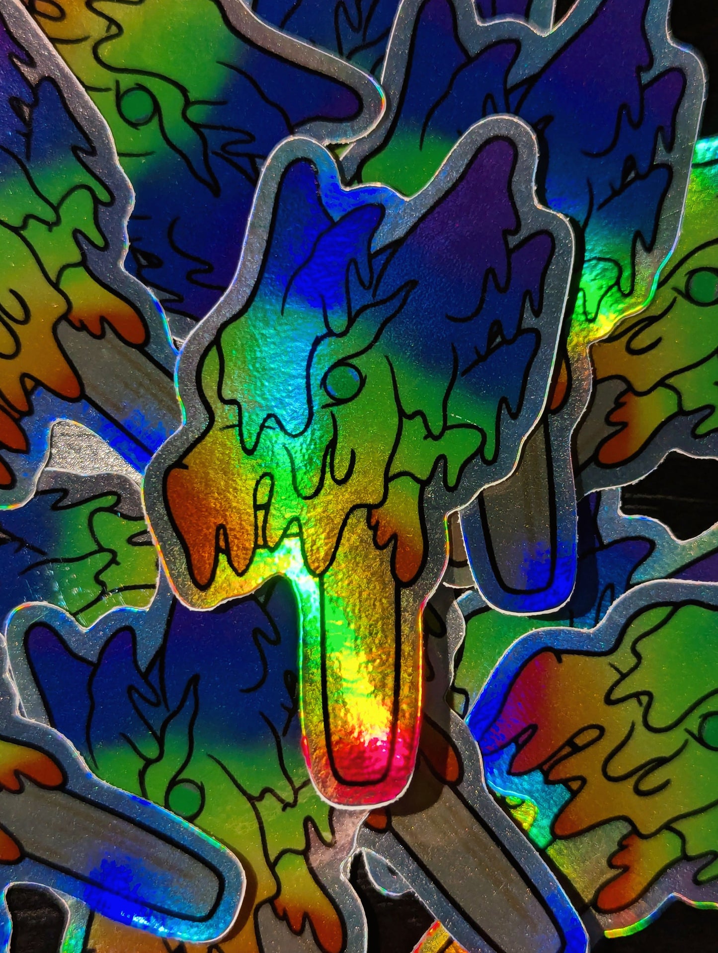 Rainbow Dragon Popsicle Sticker (Holographic)