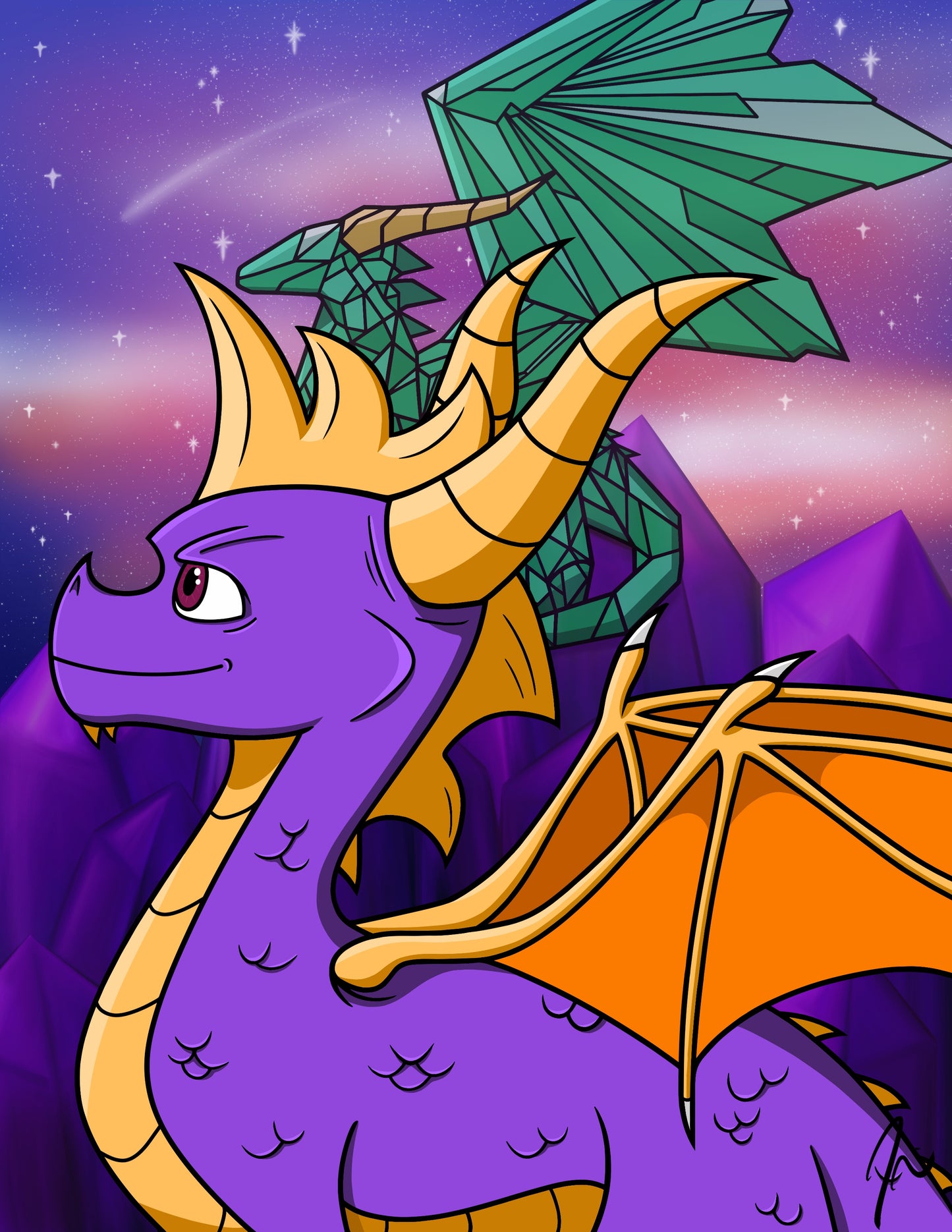 *New* Purple Dragon Print