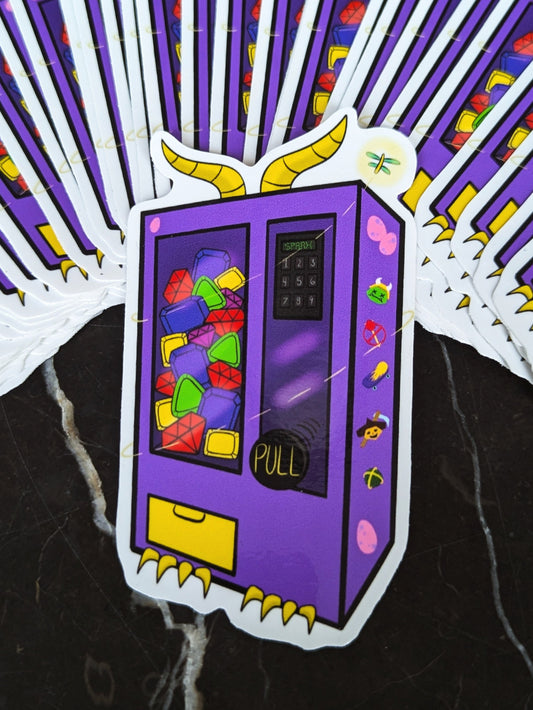 Purple Dragon Vending Machine Sticker