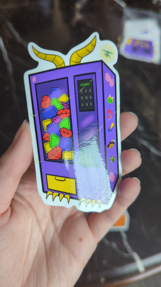 Purple Dragon Vending Machine Sticker
