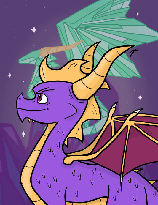 Purple Dragon Print (Holographic)